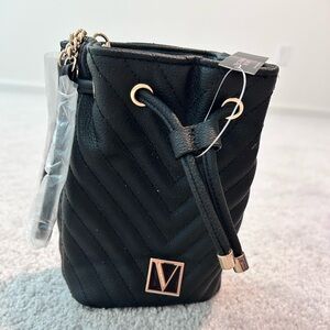 Victoria's Secret Black Quilted Mini Bag
